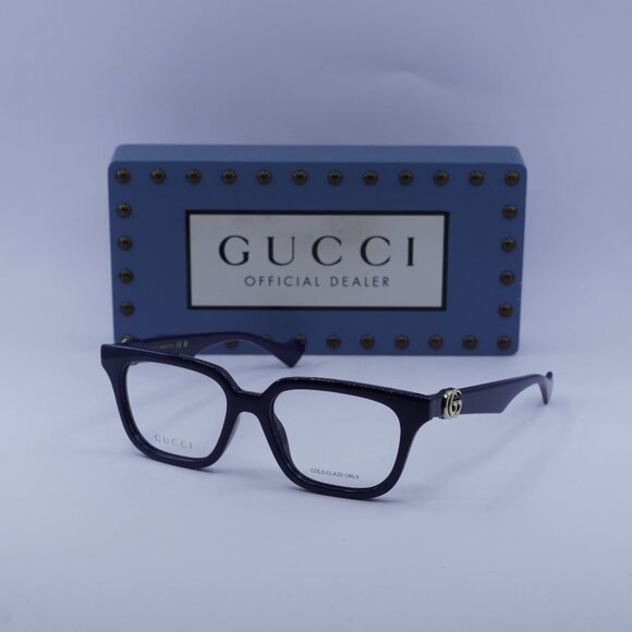 Gucci Accessories - Gucci GG1536O 011 Square Eyeglasses - Navy Blue 53mm